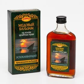 Безалкогольный алтайский медовый бальзам на травах «Успокаивающий», 250 мл