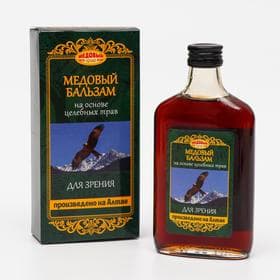 Безалкогольный алтайский медовый бальзам на травах для зрения, 250 мл