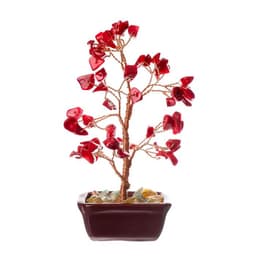 Бонсай декоративный 60 камней «Денежное дерево с рубинами», 13×7×5 см