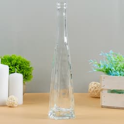Ваза для цветов «Стрелка», четырёхгранная, 29×5.5×5.5 см, стекло, прозрачная