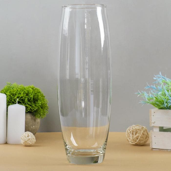 Ваза для цветов «Вероника», 1.95 л, d=8 см, 30.5×10 см, стекло, прозрачная