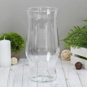 Ваза для цветов «Арисетта», 2.4 л, 26×12 см, стекло, прозрачная