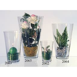 Ваза для цветов «Коническая», 4 л, большая, d=18.5 см, 29×18.5×10 см, стекло, прозрачная