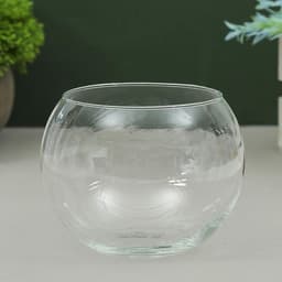 Ваза для цветов «Шаровая», 800 мл, d=9 см,10×10 см, стекло, прозрачная