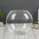 Ваза для цветов «Шаровая», 1.66 л, d=10 см, 13×15 см, стекло, прозрачная