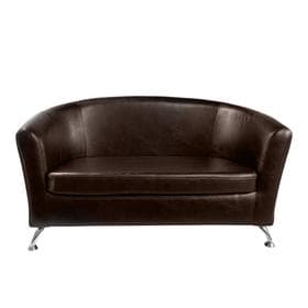 Диван офисный «Во», 2Д экокожа, цвет TEOS Dark Brown