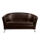 Диван офисный «Во», 2Д экокожа, цвет TEOS Dark Brown