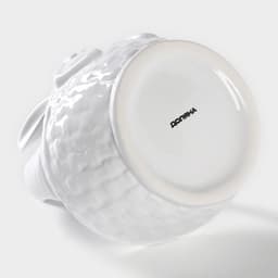 Конфетница Доляна «Зайка», 12×12×14.7 см, доломит, белая