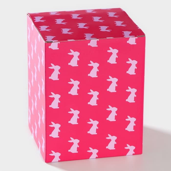 Конфетница Доляна «Зайка», 12×12×14.7 см, доломит, белая