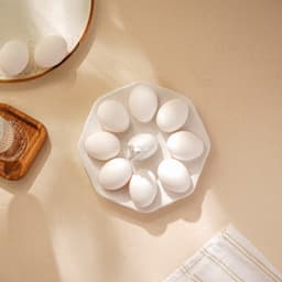 Подставка для яиц SL Home «Пасхальные кролики», 19×9 см, 8 ячеек, доломит, белая