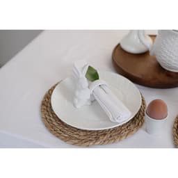 Кольцо для салфеток Доляна «Зайка», 9.1×4.3×10.5 см, доломит, белое