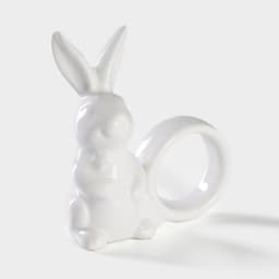 Кольцо для салфеток Доляна «Зайка», 9.1×4.3×10.5 см, доломит, белое