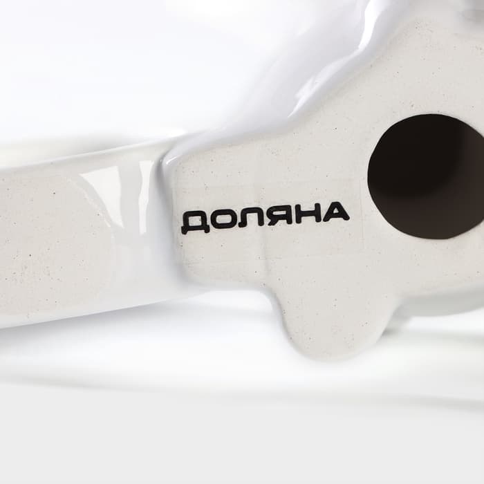 Кольцо для салфеток Доляна «Зайка», 9.1×4.3×10.5 см, доломит, белое