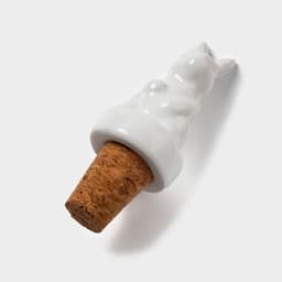 Пробка для бутылки Доляна «Зайка», 10 см, доломит, белая