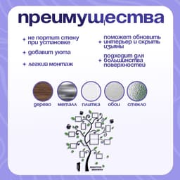 Наклейка интерьерная с фоторамками TAKE IT EASY «Воспоминания», декор на стену, панно 130×106 см