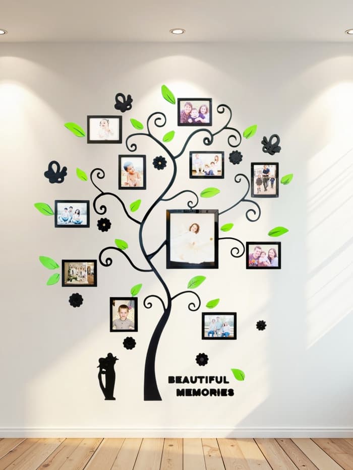 Наклейка интерьерная с фоторамками TAKE IT EASY, декор настенный, панно на стену 190×156 см