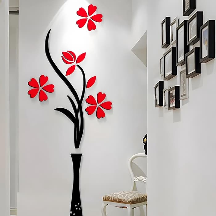 Наклейка интерьерная TAKE IT EASY «Цветы», декор на стену, панно 150×58 см