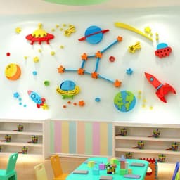 Набор наклеек интерьерных TAKE IT EASY «Космический мир», детские, декор на стену, панно, 92×180 см