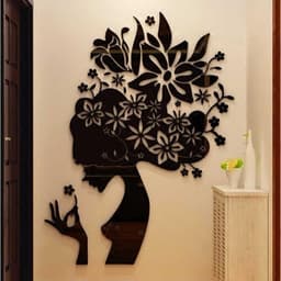 Зеркало настенное «Девушка», на клеевой основе, акриловое, 80×63 см