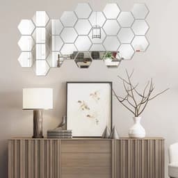 Зеркало настенное «Соты», на клеевой основе, акриловое, 12 шт., 16×18 см