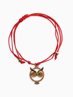 Браслет-оберег «Став», на здоровье, сова, цвет золото, 8 см