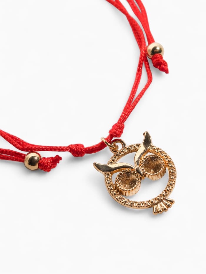 Браслет-оберег «Став», на здоровье, сова, цвет золото, 8 см