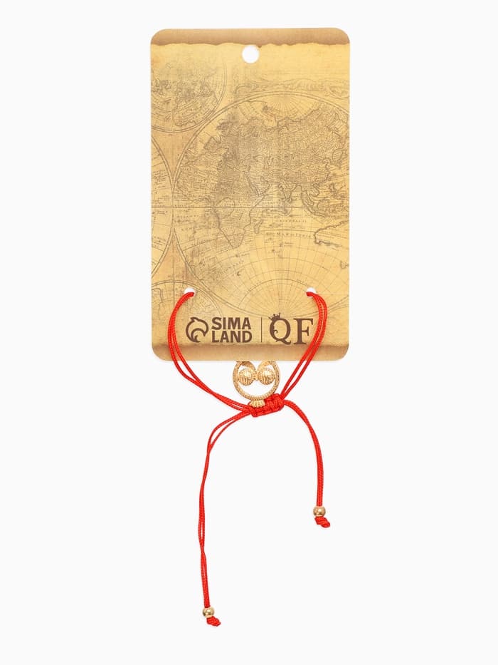 Браслет-оберег «Став», на здоровье, сова, цвет золото, 8 см