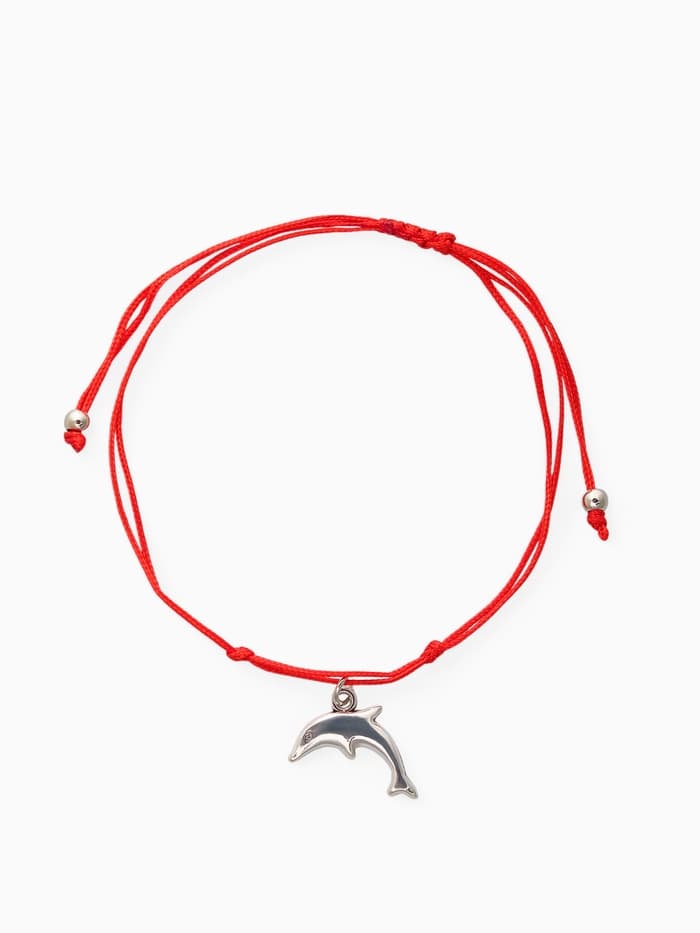 Браслет-оберег «Став», везунчик, дельфин, цвет серебро, 8 см