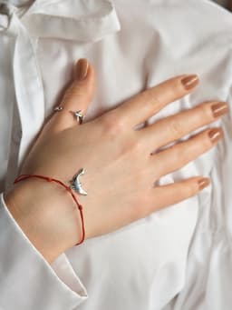 Браслет-оберег «Став», везунчик, дельфин, цвет серебро, 8 см