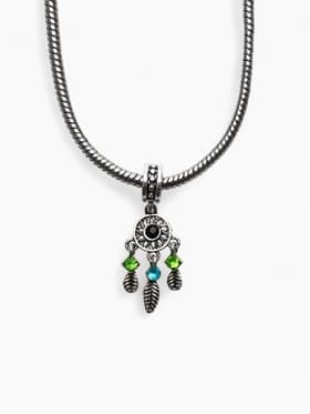 Шарм подвеска «Ловец снов», цветная в серебре