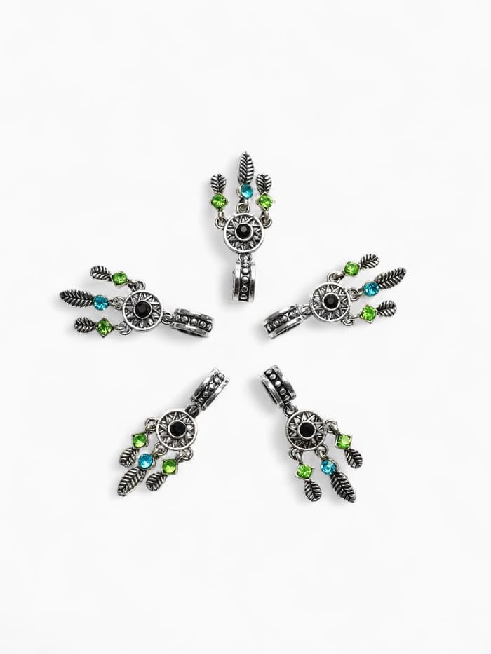 Шарм подвеска «Ловец снов», цветная в серебре