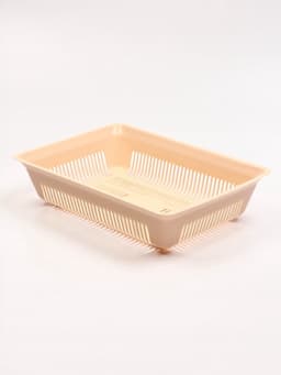 Туалет для кошек, 36×25×9 см, глубокий, с сеткой, пластик, бирюзовый, бежевый