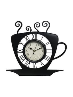 Часы настенные интерьерные «Кофейная чашка», серия: Кухня, 31×33 см, чёрные