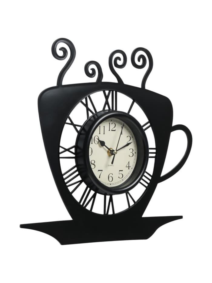 Часы настенные интерьерные «Кофейная чашка», серия: Кухня, 31×33 см, чёрные