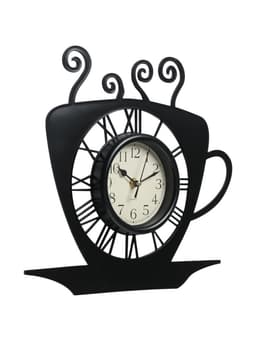 Часы настенные интерьерные «Кофейная чашка», серия: Кухня, 31×33 см, чёрные