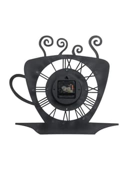 Часы настенные интерьерные «Кофейная чашка», серия: Кухня, 31×33 см, чёрные