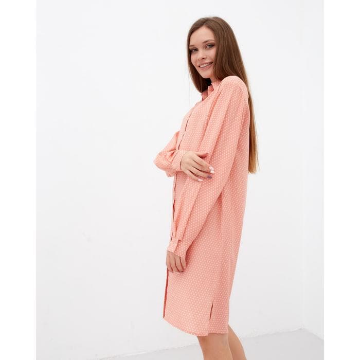 Рубашка (сорочка) женские KAFTAN «Горох», корал, размер 40-42