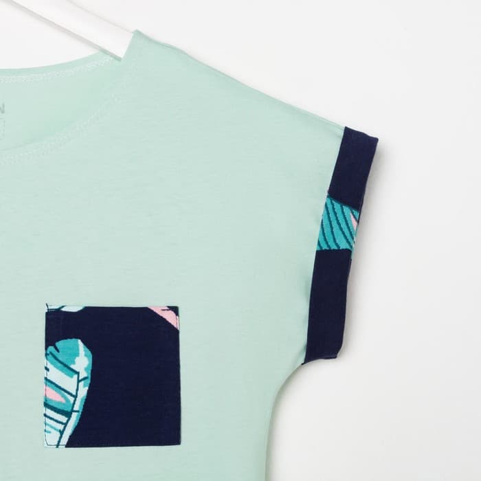 Футболка домашняя с карманом женская KAFTAN Tropical dream, размер 40-42