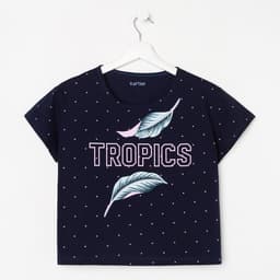 Футболка домашняя укороченная женская KAFTAN Tropical dream, размер 48-50