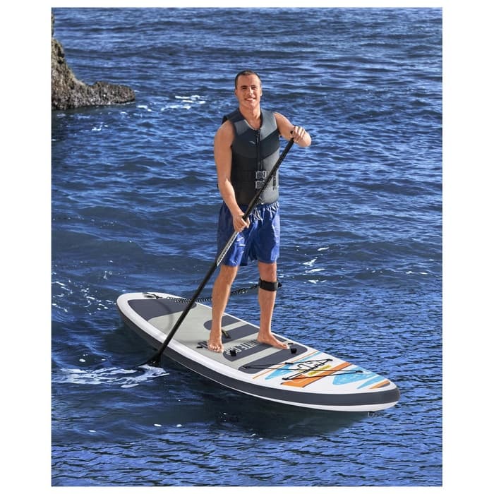 Сапборд Bestway White Cap Convertible, 305×84×12 см, комплект: насос, лиш, киль, сумка, сиденье, 65341 Bestway