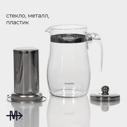 Чайник заварочный Magistro «Шейди», 750 мл, металлическое сито, стекло, прозрачный