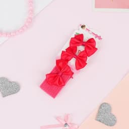 Набор для волос «Лада», повязка, 2 зажима, классика глянец, малиновый