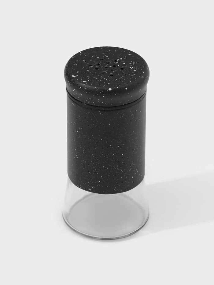 Солонка «Стиль», 150 мл, 5.5×8 см, стекло, чёрная