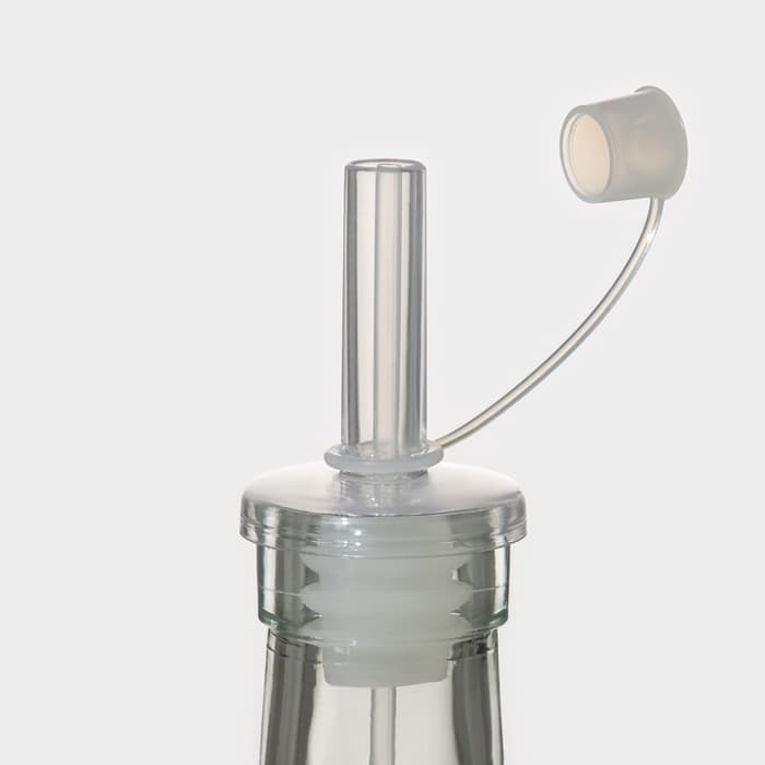 Бутылка для соусов и масла Доляна «Олива», 200 мл, 4.5×29 см, стекло, прозрачная