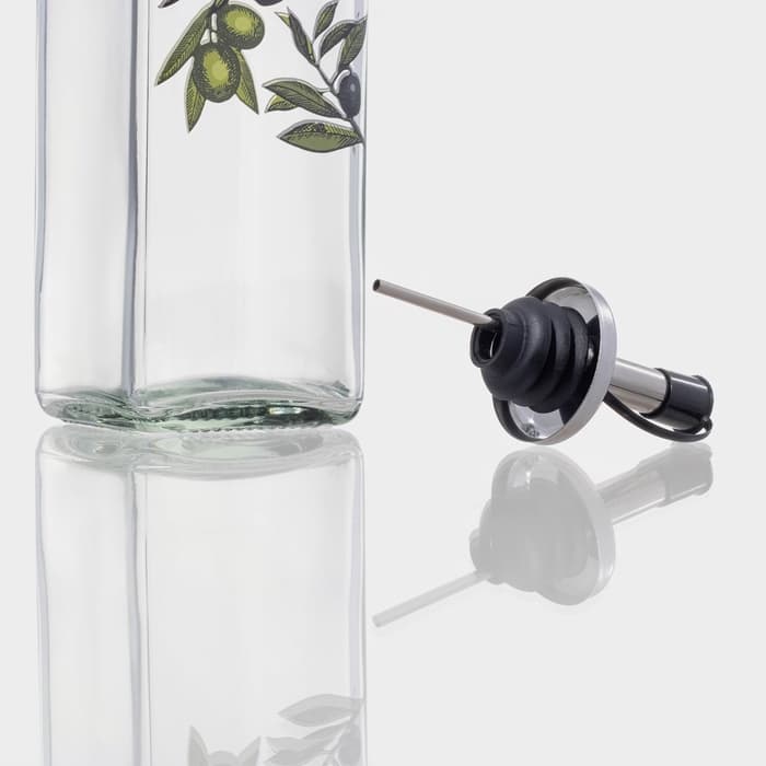 Бутылка для соусов и масла Доляна «Олива», 500 мл, 6×29 см, стекло, прозрачная