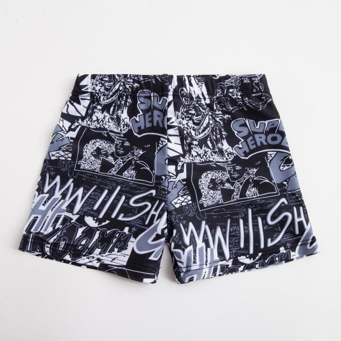 Плавки купальные для мальчика MINAKU: Super hero, серо-чёрные, рост 86-92 см