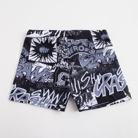 Плавки купальные для мальчика MINAKU: Super hero, серо-чёрные, рост 86-92 см