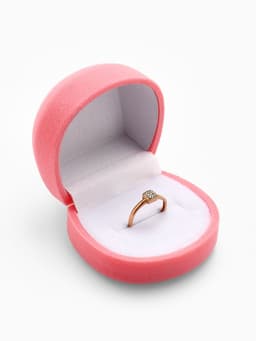 Футляр под кулон, серьги, кольца «Кнопка», бархатный, 5.3×5×3.3 см, розовый