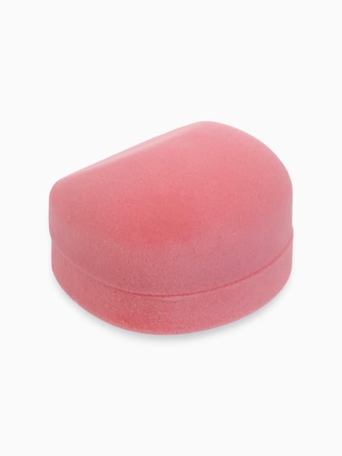 Футляр под кулон, серьги, кольца «Кнопка», бархатный, 5.3×5×3.3 см, розовый