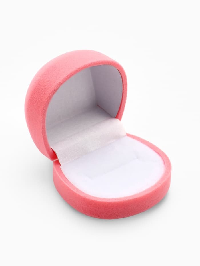 Футляр под кулон, серьги, кольца «Кнопка», бархатный, 5.3×5×3.3 см, розовый